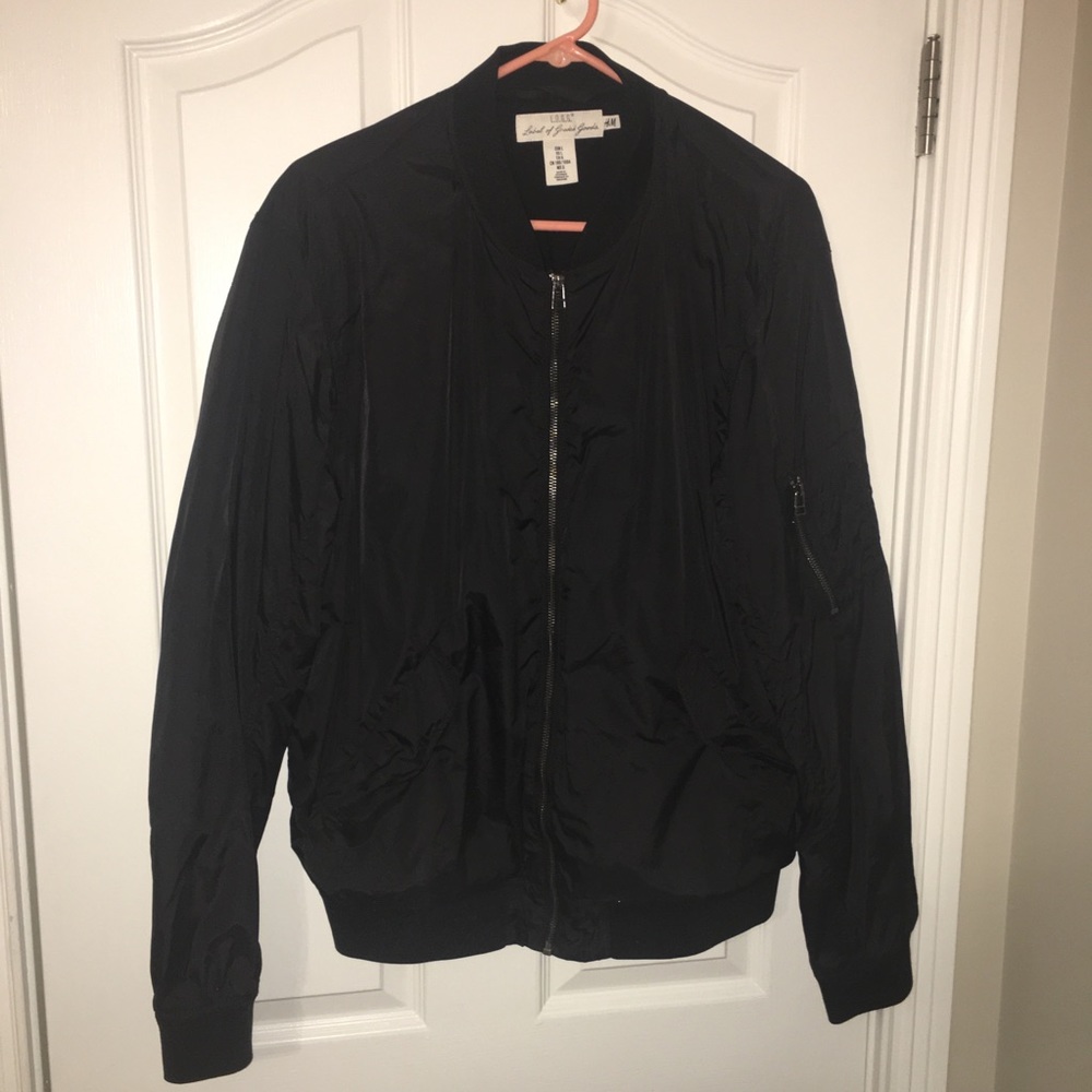 H&M Black Bomber Jacket Size Large